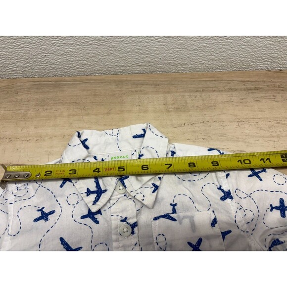 Peanut & Ollie Boys Airplanes Print Shirt Button Up Short Sleeve Size: 6/9 M - Picture 6 of 8